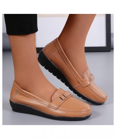 Fashion Womens Breathable Lace Up Shoes Flats Casual Shoes Casual Sandals for Women with Heel (Wine, 8.5) Brown 7 $18.53 Sandals