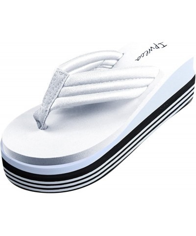 womens beach sandals Womens Slippers Flat Open Toe Sequins Slippers Summer Casual Fashion Sandals Bathroom Slippers Z 03-whit...