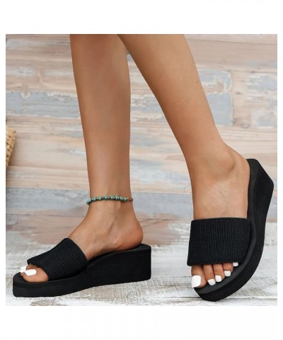 Breathable Slippersfor Teen Girls Summer Flat Bottom Wedge Heel Thick Sole Shoes Indoor Outdoor Sandals Ladies A $10.81 Sandals