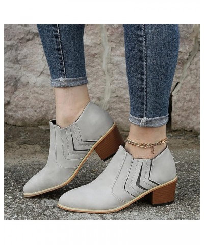 Women's Leather Ankle Boots Shoes Zipper Winter Booties White Ankle Boots for Wide Feet Womens Ankle Boots Wedge Brown Comfor...