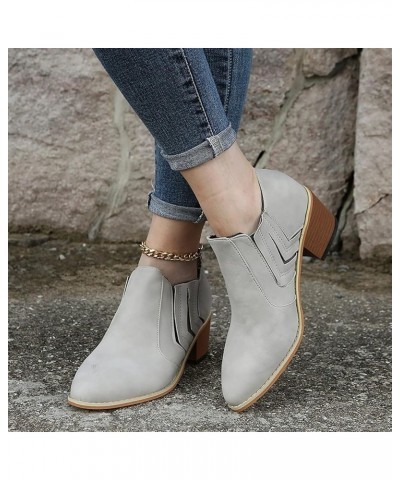 Women's Leather Ankle Boots Shoes Zipper Winter Booties White Ankle Boots for Wide Feet Womens Ankle Boots Wedge Brown Comfor...