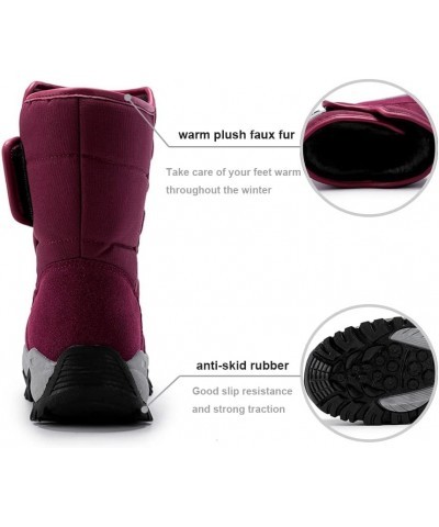 Womens Snow Boots Mid-Calf Winter Boots Ladies Waterproof Warm Fur Lined Non-Slip Warm Boots For Work Walking Hiking Outdoor ...