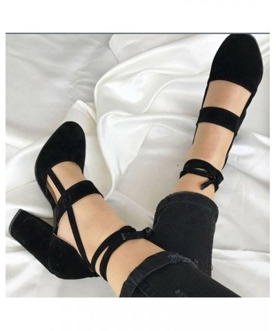 Women Heeled sandals Red Womens sandals Chunky Heel sandals Women Dressy Wide Women'S Heeled sandals Chunky Block Stra Black-...