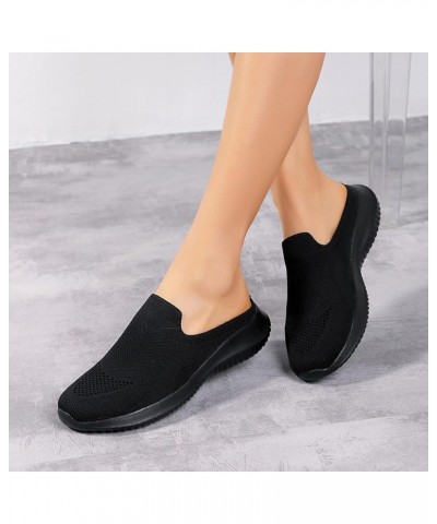 Lightweight Sneakers for Women Women Sneakers Breathable Non Slip Soft Sole Rhinestone Sock Sneakers for Women Black $16.13 A...