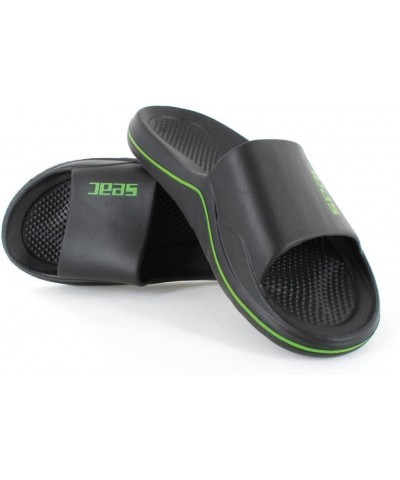 Unisex-Adult Open-Back Rubber Slippers for Beach and Pool 7.5 US Black/Green $14.40 Slippers