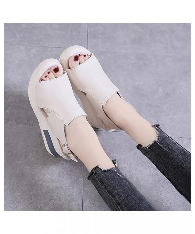 Pink Platform Boots Wedges Shoes For Women Sandals Women Platform Loafers Tennis Women Sandals Comfortable Lo K-beige $23.99 ...