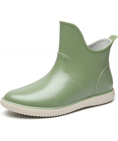 Rain Boots for Women Wide Feet Anti Slipping Comfortable Fishing Shoes Outdoor Work Garden Rubber Soft Rainboots Green $16.81...