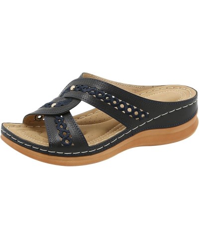 Chanclas mujer zapatillas planas sandalias florales verano zapatos viaje zapatillas sandalias zapatos calle diarios E-841 Bla...