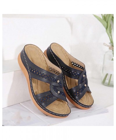 Chanclas mujer zapatillas planas sandalias florales verano zapatos viaje zapatillas sandalias zapatos calle diarios E-841 Bla...