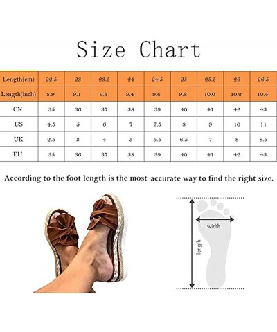 Women Summer Beach Sandals Shoes Anti-Slip Slipper Summer Beach Bow Slip on Sandals Summer Open Toe Beach Travel Fashion Slip...