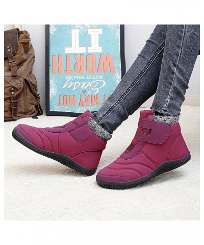 Womens Mens Snow Boots Winter Shoes Slip On Ankle Booties Anti-Slip Water Resistant Fully Fur Lined Outdoor Sneakers Fe1-hot ...