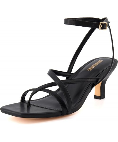 Women's Kitten heel sandal +Memory Foam and Wide Widths Available Black $22.00 Sandals