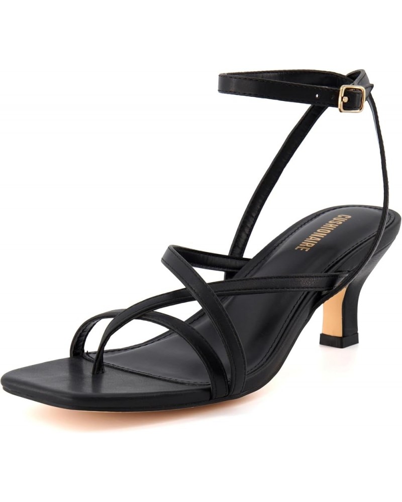 Women's Kitten heel sandal +Memory Foam and Wide Widths Available Black $22.00 Sandals