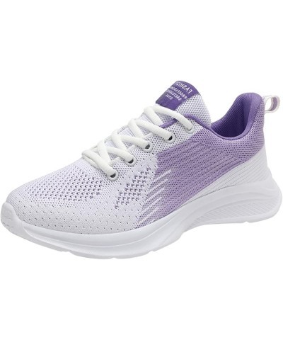 Women's Lace Up Shoes Outdoor Mesh Shoes Runing Fashion Sports Breathable Sneakers Club C Double Sneaker Womens (Purple, 6.5)...