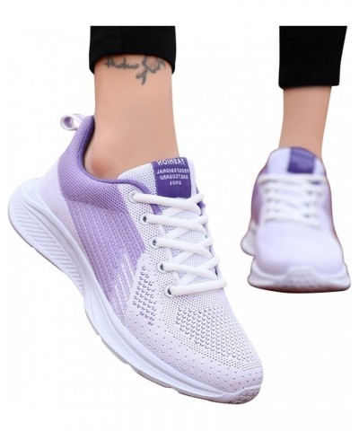 Women's Lace Up Shoes Outdoor Mesh Shoes Runing Fashion Sports Breathable Sneakers Club C Double Sneaker Womens (Purple, 6.5)...