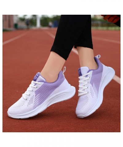 Women's Lace Up Shoes Outdoor Mesh Shoes Runing Fashion Sports Breathable Sneakers Club C Double Sneaker Womens (Purple, 6.5)...