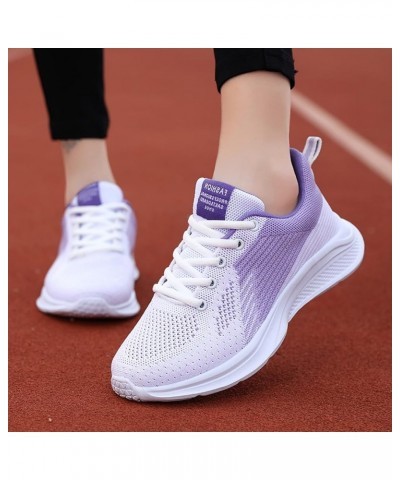 Women's Lace Up Shoes Outdoor Mesh Shoes Runing Fashion Sports Breathable Sneakers Club C Double Sneaker Womens (Purple, 6.5)...