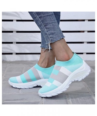 Pink Sneakers for Women Women Slip On Sneakers Loafer Shoes Summer Low Top Sneaker Women's Casual Canvas Shoes Blue $21.17 Fa...