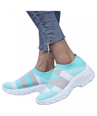 Pink Sneakers for Women Women Slip On Sneakers Loafer Shoes Summer Low Top Sneaker Women's Casual Canvas Shoes Blue $21.17 Fa...