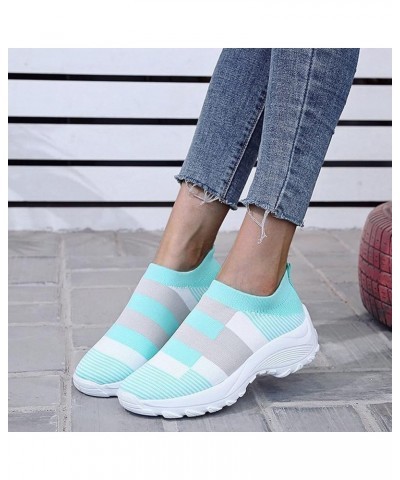 Pink Sneakers for Women Women Slip On Sneakers Loafer Shoes Summer Low Top Sneaker Women's Casual Canvas Shoes Blue $21.17 Fa...