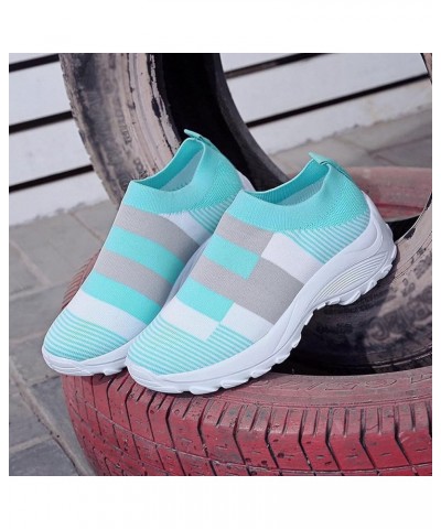 Pink Sneakers for Women Women Slip On Sneakers Loafer Shoes Summer Low Top Sneaker Women's Casual Canvas Shoes Blue $21.17 Fa...