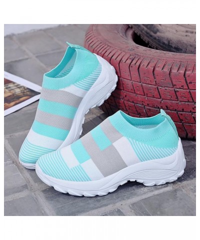 Pink Sneakers for Women Women Slip On Sneakers Loafer Shoes Summer Low Top Sneaker Women's Casual Canvas Shoes Blue $21.17 Fa...