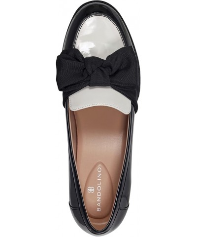 Women's Lindio Loafer Black/Cream Patent 004 $29.97 Loafers & Slip-Ons