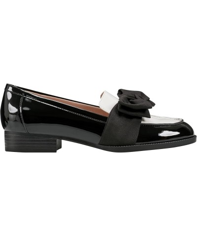 Women's Lindio Loafer Black/Cream Patent 004 $29.97 Loafers & Slip-Ons