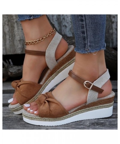 Sandals Women Dressy Summer Orthopedic Wedge Sandals Open Toe Ankle Strap Platform Sandals Casual Beach Outdoor Sandals 02-br...