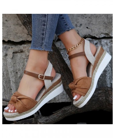 Sandals Women Dressy Summer Orthopedic Wedge Sandals Open Toe Ankle Strap Platform Sandals Casual Beach Outdoor Sandals 02-br...