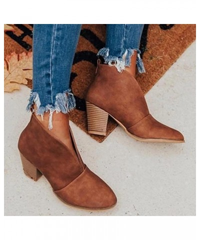 Fall Boots for Women 2023 Womens Boots No Heel Leather Rain Boots for Women Size 9 Wide Calf Fahsion Booties Leather Boots Wo...