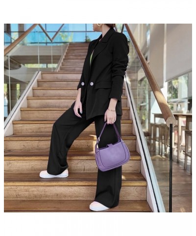 Office Outfits Women Suits Set Long Sleeve Button High Waisted Pants Jumpsuit for Business Business Suits Black➤➤ Pants for W...