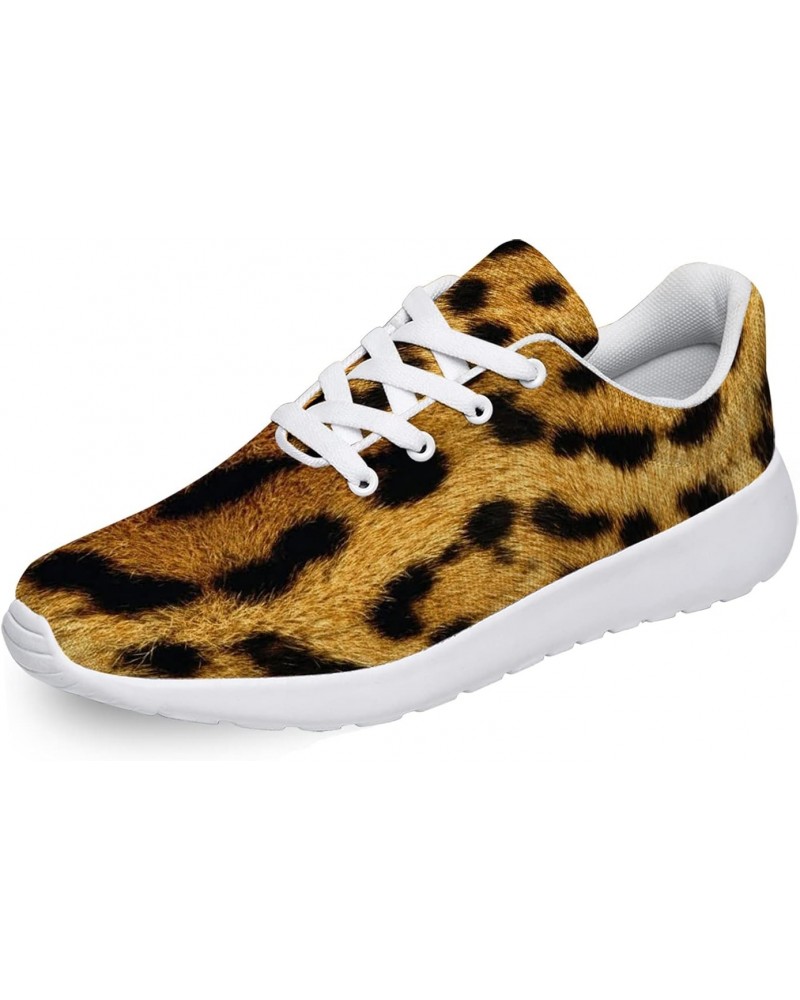 Mens Womens Brown Leopard Shoes,Personalited Mesh Anti-Slip Ultra Comfort Casual Running Athletic Sneakers Gifts for Lovers,W...