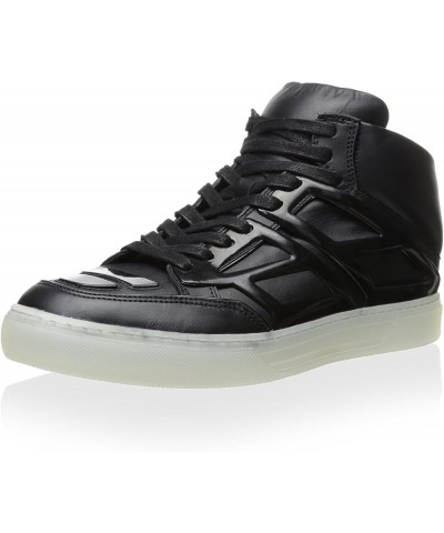 Men's Tron Mid Black Leather $70.74 Fashion Sneakers