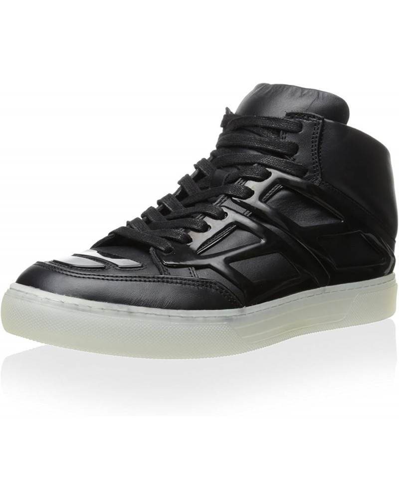 Men's Tron Mid Black Leather $70.74 Fashion Sneakers