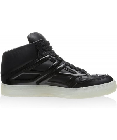 Men's Tron Mid Black Leather $70.74 Fashion Sneakers