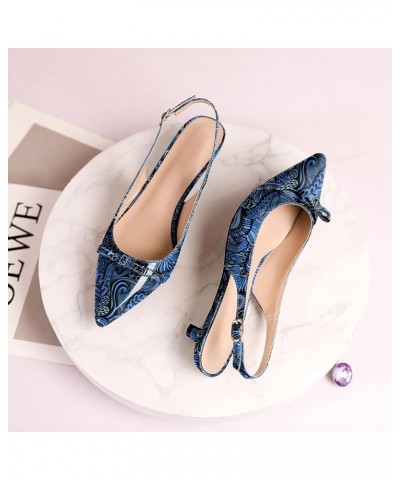 Women's Slingback Kitten Heels Closed Pointed Toe Low Heel Pumps Comfort Bridal Wedding Evening Party Dress Shoes 1.5 Inches ...