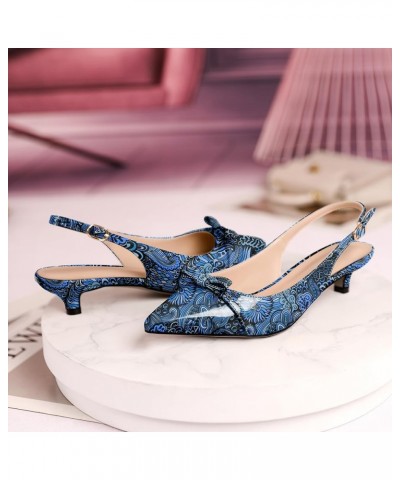 Women's Slingback Kitten Heels Closed Pointed Toe Low Heel Pumps Comfort Bridal Wedding Evening Party Dress Shoes 1.5 Inches ...