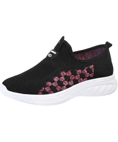 Women's Walking Shoes Breathable Work Nurse Shoes Slip-on Mesh Sneakers Vg4-black $12.35 Athletic Shoes