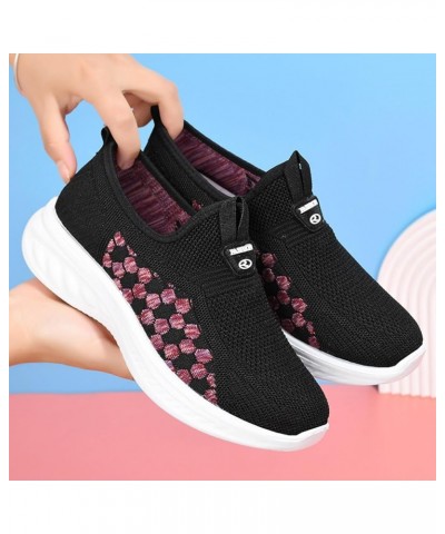 Women's Walking Shoes Breathable Work Nurse Shoes Slip-on Mesh Sneakers Vg4-black $12.35 Athletic Shoes