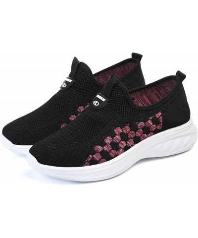 Women's Walking Shoes Breathable Work Nurse Shoes Slip-on Mesh Sneakers Vg4-black $12.35 Athletic Shoes