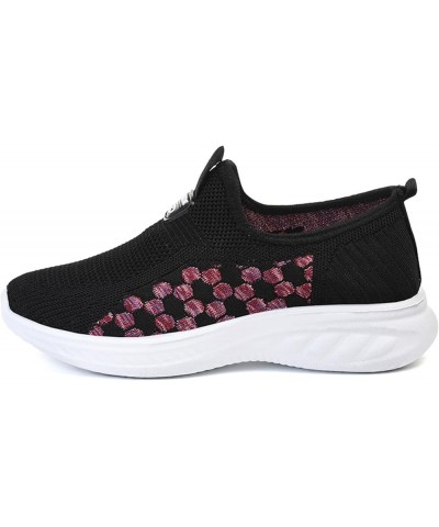 Women's Walking Shoes Breathable Work Nurse Shoes Slip-on Mesh Sneakers Vg4-black $12.35 Athletic Shoes