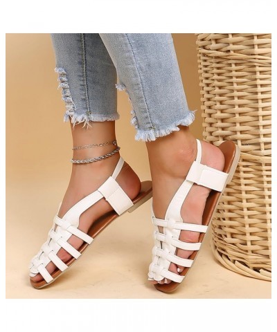 Step Platform White Wedges Sandals For Women Platform Sandals Women Slip On Wedge Sandals For Women'S Heeled White-f $11.79 S...