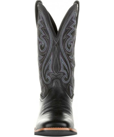 Vintage Women's Mid Calf Boots Cowboy Cow Girl Western Booties Knee High Boots for Women Wide Calf No C2-black $20.69 Boots