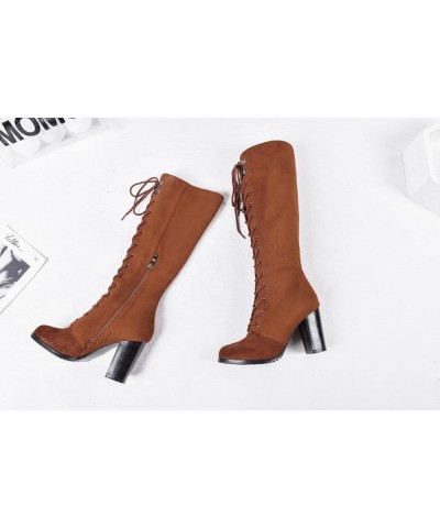 Over The Knee Boots Spring and Autumn Boots Women high Heels Motorcycle Boots Women Punk Boots Women Straight Boots high Heel...