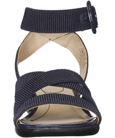 Women's Temple Flat Sandal Navy $22.82 Sandals