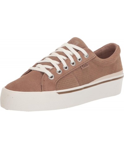 women's Jump Kick Duo Lace Up Sneaker Taupe Perf Suede $31.89 Fashion Sneakers