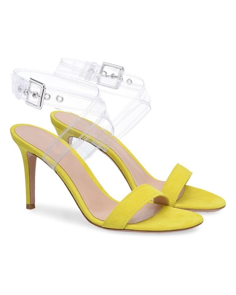 High Heels Sexy Open Toe Shoes Ladies Comfort Heeled Party Occasion Dress Sandals-Black||36 39 Yellow $34.32 Sandals