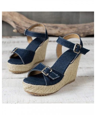 Wedge Sandal for Women Ankle Strap Flatform Arch Support Fish Mouth Toe Shoes Platform Espadrilles Cushion Dressy Lightweight...