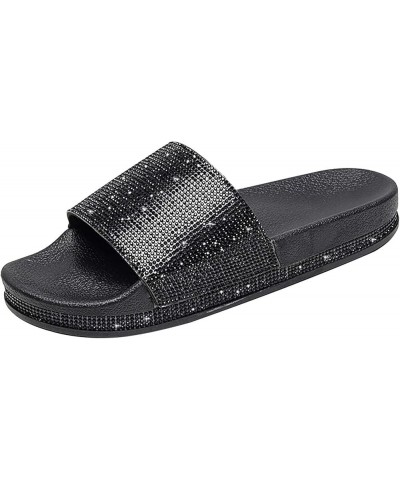 Women Flip Flop Slippers Pool Slides For Women Brown Sandals Women Dress Sandals For Women Sandals Women Sand 8-black $9.28 S...